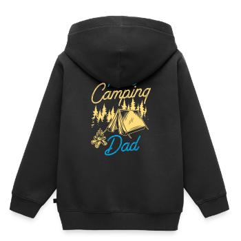 Ich Bin Der Camping Papa Camp Campen Camper - Kinder Premium Organic Hoodie - Schwarz - Hinten - AI Model Kid Male (0cm)
