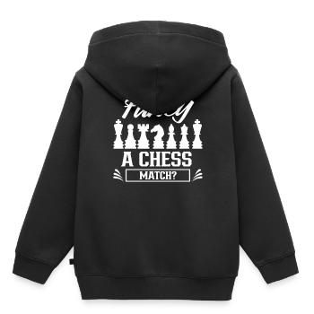 Lust Auf Ein Schachspiel Schachspieler Schach - Kinder Premium Organic Hoodie - Schwarz - Hinten - AI Model Kid Male (0cm)