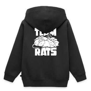 Team Rat Rat Sweet Animal Lovers - Kids Premium Organic Hoodie - black - Back - AI Model Kid Male (0cm)