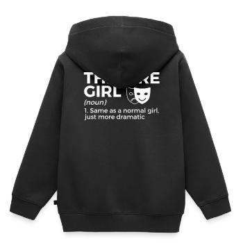 Theater Schauspieler - Kinder Premium Organic Hoodie - Schwarz - Hinten - AI Model Kid Male (0cm)
