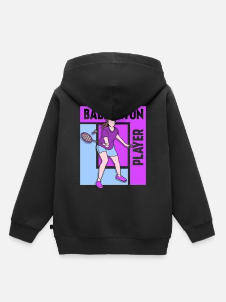 Badmintonspielerin Spielerin Mädchen Mutter - Kinder Premium Organic Hoodie - Schwarz