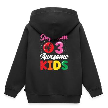 Stepmother of three great children - Kids Premium Organic Hoodie - black - Back - AI Model Kid Male (0cm)