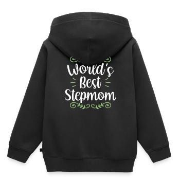 The best stepmother in the world foster mother child - Kids Premium Organic Hoodie - black - Back - AI Model Kid Male (0cm)