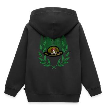 Wald Naturliebhaber Wandern Wanderung Lorbeer - Kinder Premium Organic Hoodie - Schwarz - Hinten - AI Model Kid Male (0cm)