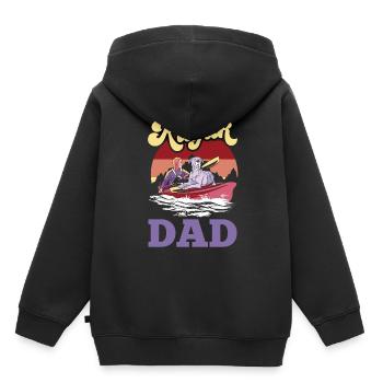Kayak Père Hobby Kayak Kayak Kayak Kayakistes - Sweat Premium à capuche enfant bio - noir - Dos - AI Model Kid Male (0cm)