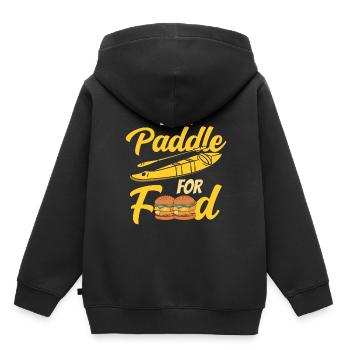 Pagayer pour la nourriture Hobby Kayak Kayak - Sweat Premium à capuche enfant bio - noir - Dos - AI Model Kid Male (0cm)