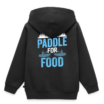 Pagayer pour la nourriture Kayak Kayak Kayak Hobby - Sweat Premium à capuche enfant bio - noir - Dos - AI Model Kid Male (0cm)