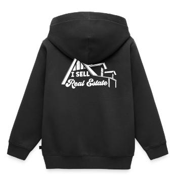 Ich Verkaufe Immobilien Immobilienmakler Häuser - Kinder Premium Organic Hoodie - Schwarz - Hinten - AI Model Kid Male (0cm)