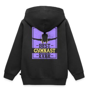 Bester Turner Aller Zeiten Gymnast Gymnastik - Kinder Premium Organic Hoodie - Schwarz - Hinten - AI Model Kid Male (0cm)
