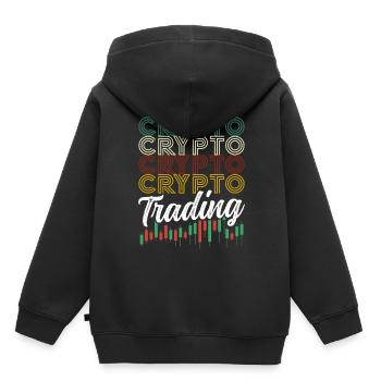 Krypto Handel Trading Trader Crypto Traden - Kinder Premium Organic Hoodie - Schwarz - Hinten - AI Model Kid Male (0cm)