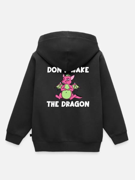 Dont Wake The Dragon - Kinder Premium Organic Hoodie - Schwarz