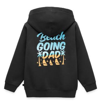 Beach visit Father Beach Beach Beach holiday - Kids Premium Organic Hoodie - black - Back - AI Model Kid Male (0cm)