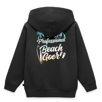 Professional Beach Visitor Holiday Beach Beach - Kids Premium Organic Hoodie - black - Back - AI Model Kid Male (0cm)