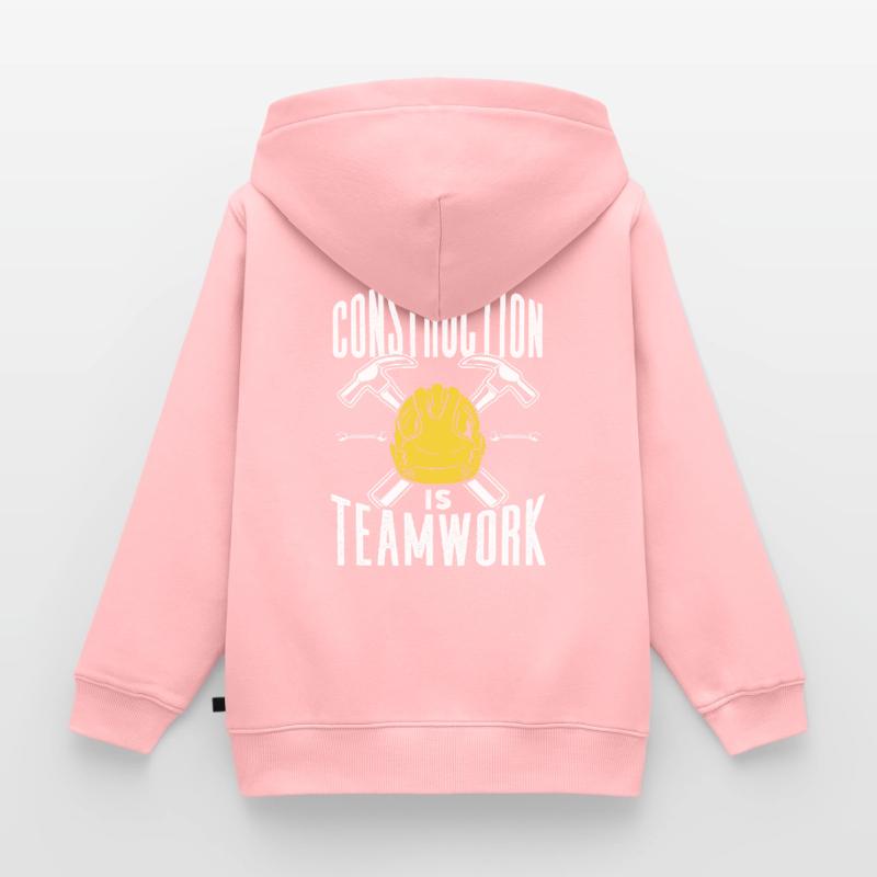Construction work is teamwork Construction site Teamwork Construction Kids Premium Organic Hoodie