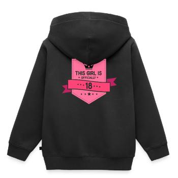 Dieses Mädchen Ist Offiziell 18 Achtzehn Feier - Kinder Premium Organic Hoodie - Schwarz - Hinten - AI Model Kid Male (0cm)