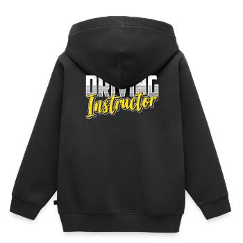Moniteur d’auto-école Apprenant cours de conduite - Sweat Premium à capuche enfant bio - noir - Dos - AI Model Kid Male (0cm)