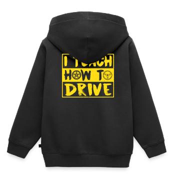 Ich Bringe Das Fahren Bei Fahrschule Fahrlehrer - Kinder Premium Organic Hoodie - Schwarz - Hinten - AI Model Kid Male (0cm)