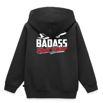 Infirmière de vol robuste Profession d’infirmière de vol - Sweat Premium à capuche enfant bio - noir - Dos - AI Model Kid Male (0cm)