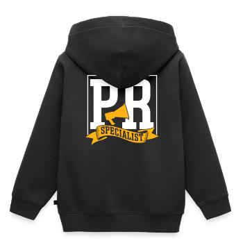 PR Specialist Job Public Relations Profession - Kids Premium Organic Hoodie - black - Back - AI Model Kid Male (0cm)