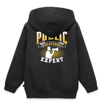 Public Relations Expert Job Profession PR - Kids Premium Organic Hoodie - black - Back - AI Model Kid Male (0cm)