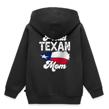 Fière mère texane Texas Texas Texan - Sweat Premium à capuche enfant bio - noir - Dos - AI Model Kid Male (0cm)