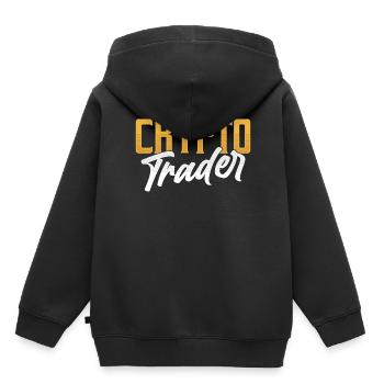 Crypto Traders Crypto Trades Trader Trading - Sweat Premium à capuche enfant bio - noir - Dos - AI Model Kid Male (0cm)