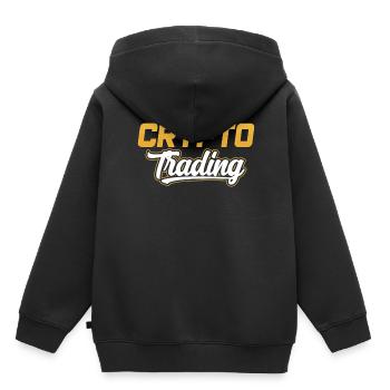 Krypto Handel Crypto Trading Traden Trader - Kinder Premium Organic Hoodie - Schwarz - Hinten - AI Model Kid Male (0cm)