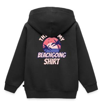This is my beach shirt beach beach holiday - Kids Premium Organic Hoodie - black - Back - AI Model Kid Male (0cm)
