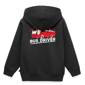Busfahrer Reisebus Busfahren - Kinder Premium Organic Hoodie - Schwarz - Hinten - AI Model Kid Male (0cm)
