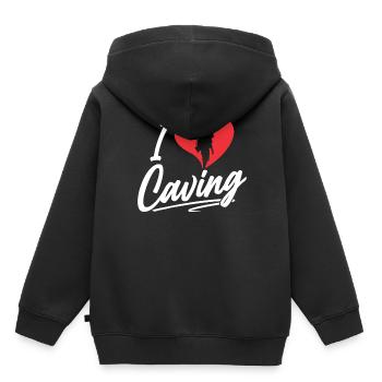 I love caving caving caving - Kids Premium Organic Hoodie - black - Back - AI Model Kid Male (0cm)