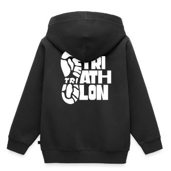 Triathlon Triathlete Sport Triathlete Triathlons - Kids Premium Organic Hoodie - black - Back - AI Model Kid Male (0cm)