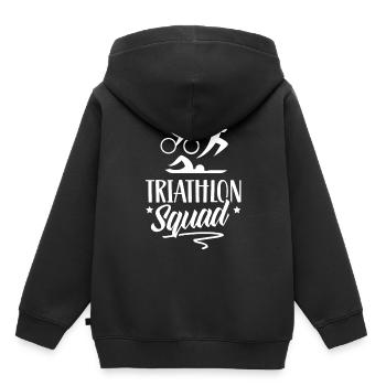 Triathlon Équipe Triathlons Triathlète Triathlète - Sweat Premium à capuche enfant bio - noir - Dos - AI Model Kid Male (0cm)
