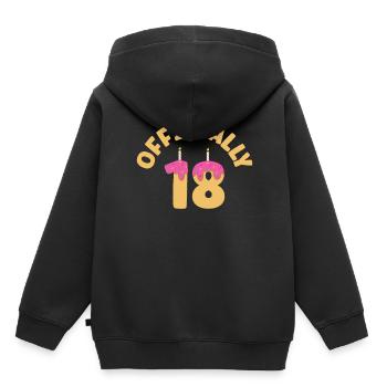 Anniversaire officiel de 18e anniversaire enfant dix-huit ans - Sweat Premium à capuche enfant bio - noir - Dos - AI Model Kid Male (0cm)