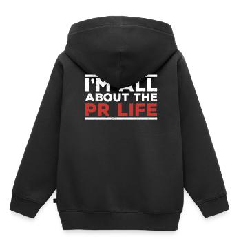 I'm interested in PR life Public Relations profession - Kids Premium Organic Hoodie - black - Back - AI Model Kid Male (0cm)