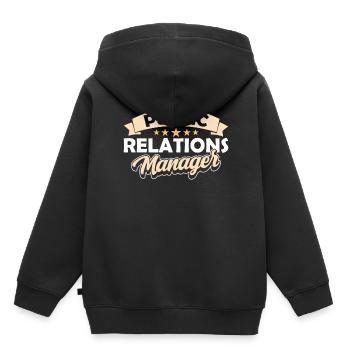 Public Relations Manager Job PR Profession - Kids Premium Organic Hoodie - black - Back - AI Model Kid Male (0cm)
