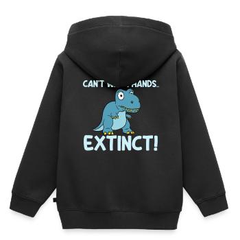 Konnte Seine Hände Nicht Waschen Ausgestorben - Kinder Premium Organic Hoodie - Schwarz - Hinten - AI Model Kid Male (0cm)