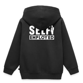 Freelance indépendant Freelance - Sweat Premium à capuche enfant bio - noir - Dos - AI Model Kid Male (0cm)