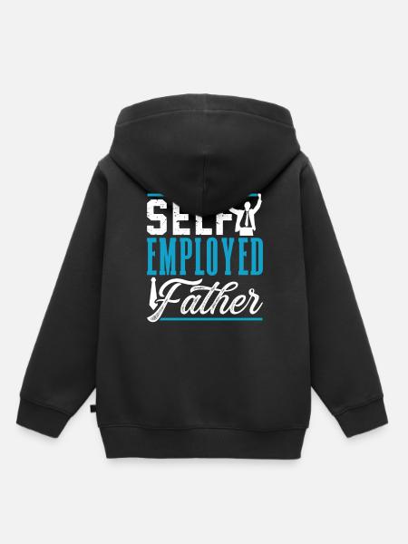 Selbständiger Vater Selbstständig Freelancer - Kinder Premium Organic Hoodie - Schwarz