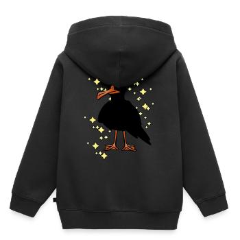 Malchance oiseaux oiseaux corbeau corbeau - Sweat Premium à capuche enfant bio - noir - Dos - AI Model Kid Male (0cm)