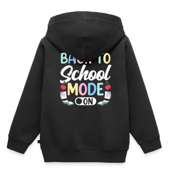 Back to School Mode A School Teacher Back to School - Kids Premium Organic Hoodie - black - Back - AI Model Kid Male (0cm)