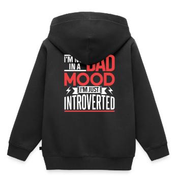 Not in a bad mood I'm just an introvert - Kids Premium Organic Hoodie - black - Back - AI Model Kid Male (0cm)