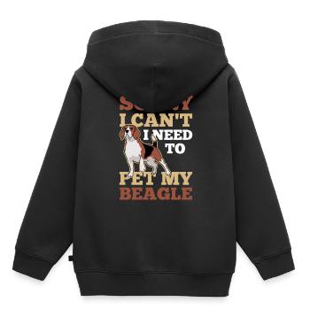Kann Nicht Ich Muss Meinen Beagle Streicheln Hund - Kinder Premium Organic Hoodie - Schwarz - Hinten - AI Model Kid Male (0cm)