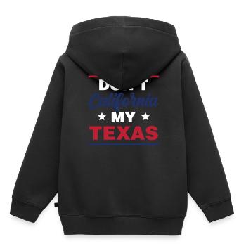 California Texas Dictons fiers Texan Texan - Sweat Premium à capuche enfant bio - noir - Dos - AI Model Kid Male (0cm)