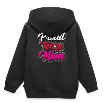 Fière mère texane Texas Texas Texan - Sweat Premium à capuche enfant bio - noir - Dos - AI Model Kid Male (0cm)