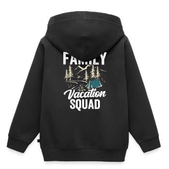 Family Holiday Squad Family Holiday Family - Kids Premium Organic Hoodie - black - Back - AI Model Kid Male (0cm)