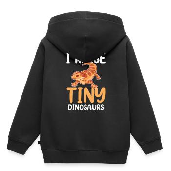 J’élève de minuscules dinosaures sur Bearded Dragon - Sweat Premium à capuche enfant bio - noir - Dos - AI Model Kid Male (0cm)