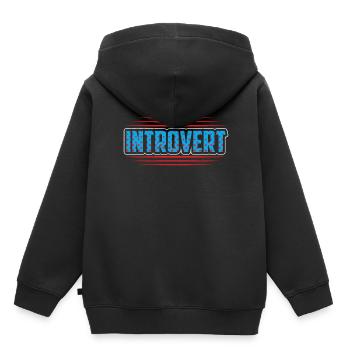 Introverted Sarcasm Introverted Shy - Kids Premium Organic Hoodie - black - Back - AI Model Kid Male (0cm)