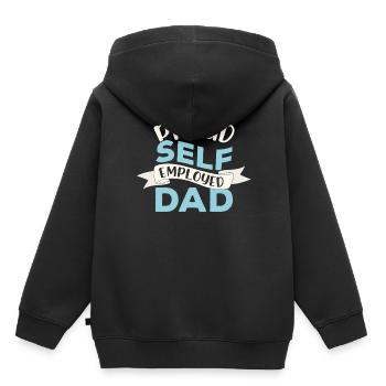 Fier père travailleur autonome Travailleur autonome - Sweat Premium à capuche enfant bio - noir - Dos - AI Model Kid Male (0cm)