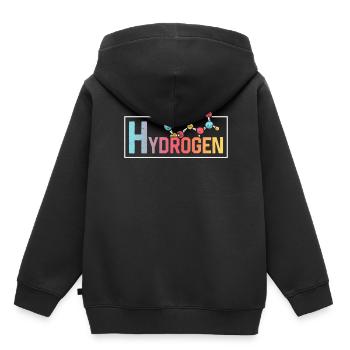 Hydrogène énergie Élément hydrogène - Sweat Premium à capuche enfant bio - noir - Dos - AI Model Kid Male (0cm)