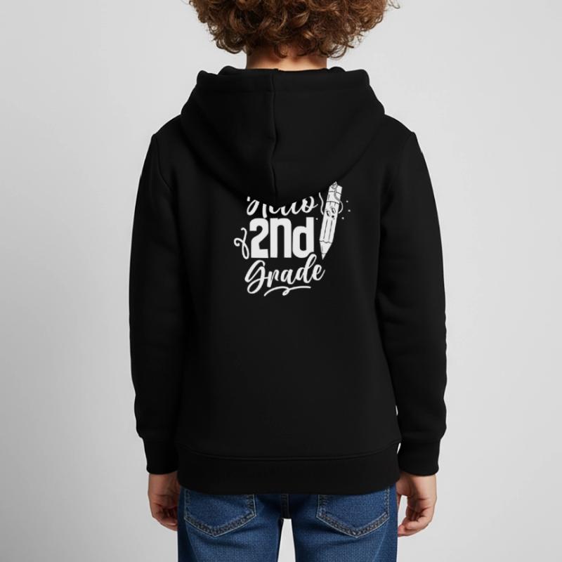Hello 2nd Class Second Grader Second Class Kids Premium Organic Hoodie